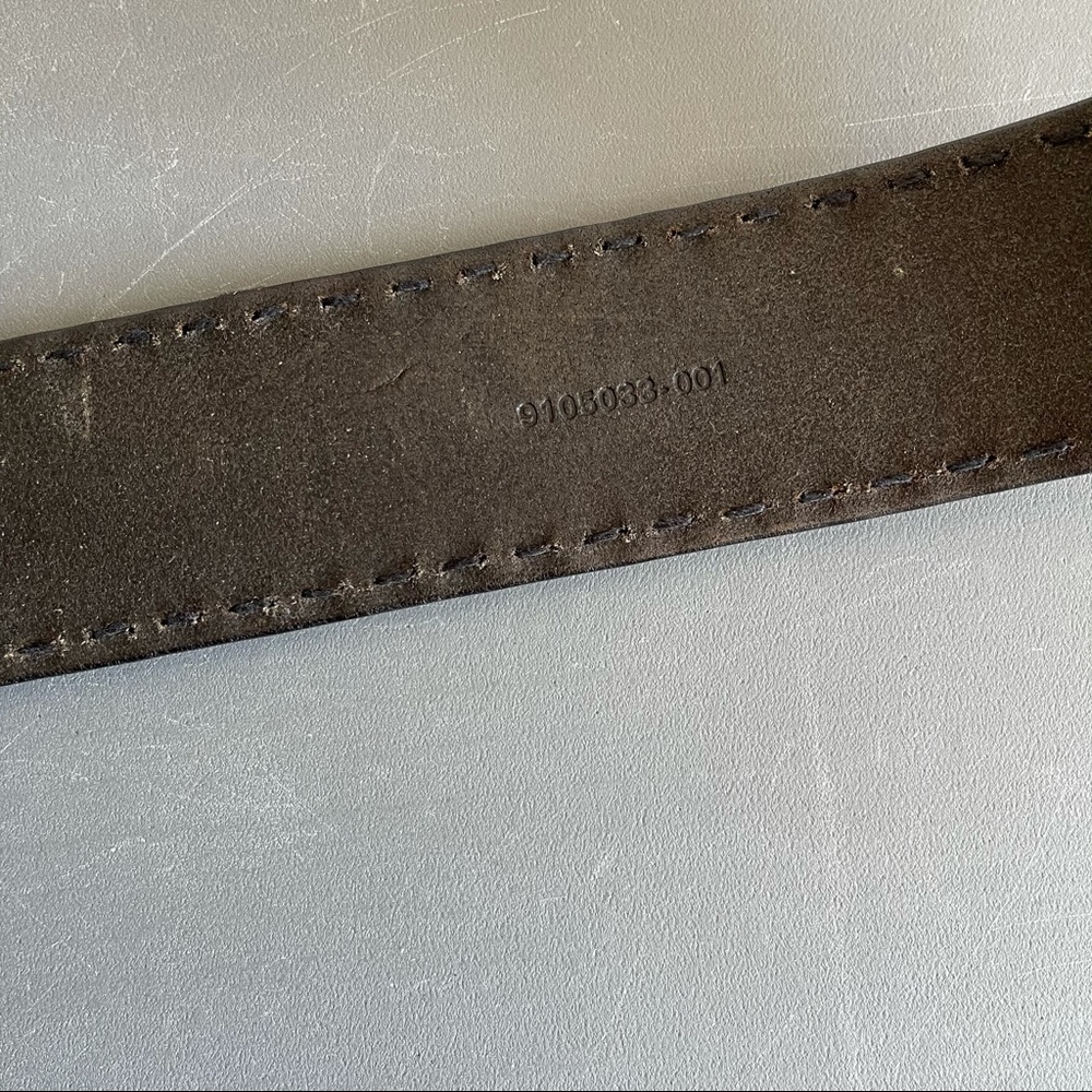 Lauren Ralph Lauren Brown Leather Belt Turquoise - Picture 4 of 7
